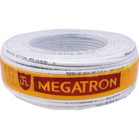 Fio Coaxial Rg59 Branco 67% Megatron 100Mt