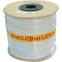 Fio Coaxial Rg59 Branco 67% Megatron 300Mt