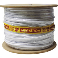 Fio Coaxial Rgc06 Branco 67% Megatron 300Mt