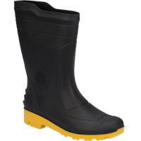 Bota Pega Forte Preto/Amarelo Cano Medio N.39