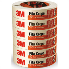 Fita Crepe 3M 18Mm X 50Mt - Kit C/6 Unidades