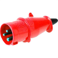 Plug Steck 2P+T 16A 380/440V 9H Vermelho 3079