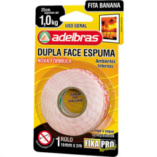 Fita Dupla-Face Adelbras Espuma 19X2M