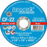 Disco Corte Itambe Refr 4.3/8X20 Cf22