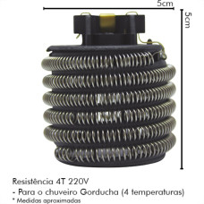 Resistencia Hydra Corona Ducha Gord 4T 220V