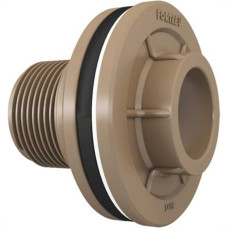 Adaptador  C/Flange Pvc Fortlev 1/2 Marrom - Kit C/12 Unidades