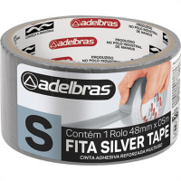 Fita Silver Tape Adelbras Cinza 48Mmx05M