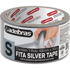 Fita Silver Tape Adelbras Cinza 48Mmx10M