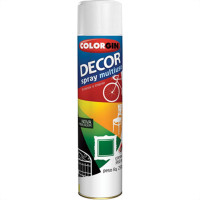 Spray Colorgin Decor Branco Fosco 360Ml 8841 - Kit C/6 LA