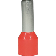 Terminal Pre-Isol Ilhos Tub E35-16 Vermelho - Kit C/100 Unidades