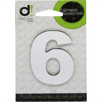 Numero Alum Espelhado Apto 6 Decore 7Cm