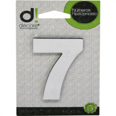 Numero Alum Espelhado Apto 7 Decore 7Cm