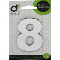 Numero Alum Espelhado Apto 8 Decore 7Cm