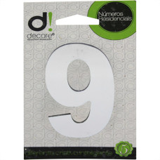 Numero Alum Espelhado Apto 9 Decore 7Cm