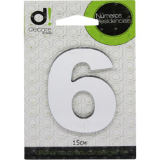 Numero Alum Espelhado 15Cm Decore 6