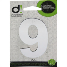 Numero Alum Espelhado 15Cm Decore 9