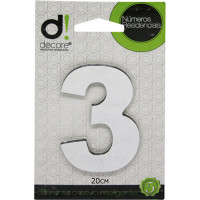 Numero Alum Espelhado 20Cm Decore 3