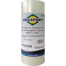 Fita Embal Brasfort 48X 45 Transp - Kit C/5 Unidades