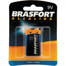 Pilha Alcalina Brasfort Bateria 9V