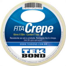 Fita Crepe Tekbond 18Mm X 50Mt - Kit C/5 Unidades