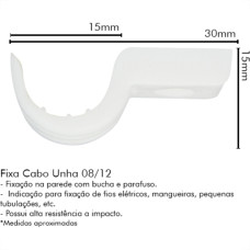 Fixa Cabo Unha 08X12 Pq C/100 Sfor