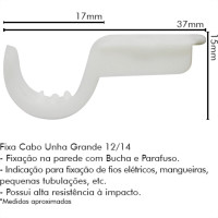 Fixa Cabo Unha 12X14 Md C/100 Sfor