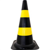 Cone Amarelo/Preto 70Cm Gd Delta