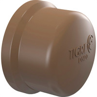 Caps Tigre PVC Liso Liso 3/4 Marrom