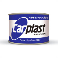 Massa Plastica 400Gr Carplast Cinza - Kit C/12 Unidades