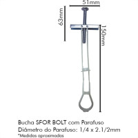 Bucha Drywall Sforbolt 1/4 C/100 C/Par