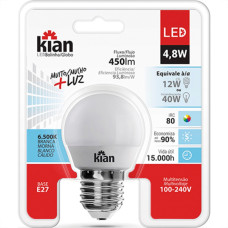 Lampada Led Bolinha 4,8W 6500K Kian