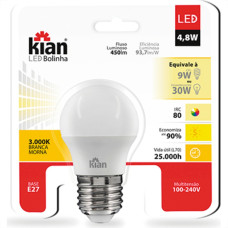 Lampada Led Bolinha 4,8W 3000K Kian