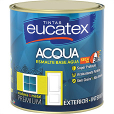 Tinta Esmalte. Base Agua 1/4 (900ml) Eucatex Branco