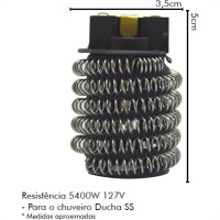 Resistencia Hydra Corona Ducha Ss 5400W 127V