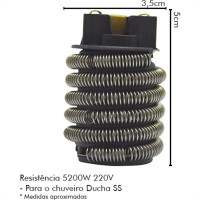 Resistencia Hydra Corona Ducha Ss 5200W 220V