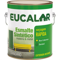 Tinta Esmalte. Galao 3,6 Litros Sintetico Eucalar Amarelo