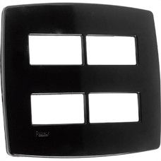 Espelho Placa Radial Modular Preto 4X4 4Mod Dist 4008