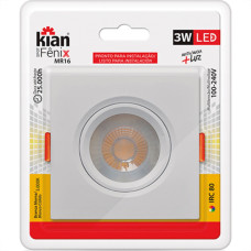 Spot Emb.03W Led 3000K Quad Kian