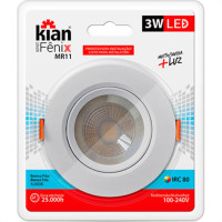 Spot Emb.03W Led 6000K Red Kian