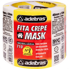 Fita Crepe Adelbras Mask-710 48Mmx50Mt - Kit C/2 Unidades