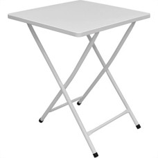 Mesa De Aco Quadrada Acomix Branco