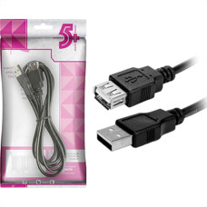 Cabo Usb 2.0 Macho+Femea 1.80M Preto