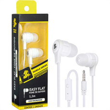 Fone De Ouvido Easy C/Microfone 1,2M Branco