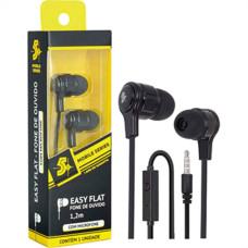 Fone De Ouvido Easy C/Microfone 1,2M Preto