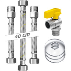 Kit Inst.Aqueced.A Gas 1/4 40Cm Cromado Roco