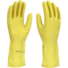 Luva Imbat Latex Forrada Amarelo 07-P - Kit C/12 Unidades