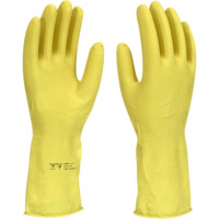 Luva Imbat Latex Forrada Amarelo 08-M - Kit C/12 Unidades