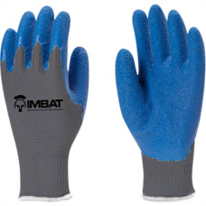 Luva Imbat Tricotada Banho Palmar Azul 09 - Kit C/12 Unidades