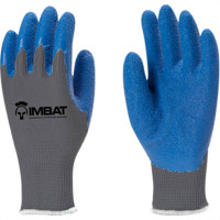 Luva Imbat Tricotada Banho Palmar Azul 10 - Kit C/12 Unidades