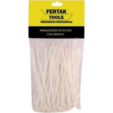 Abracadeira Nylon Fertak 2,5X 80 Branco C/100